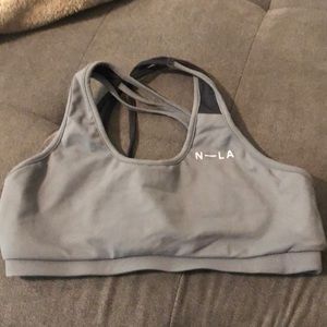 Newd black/gray sports bra gently used size L
